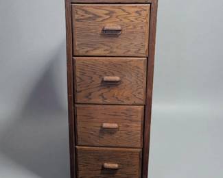 Vintage solid wood file cabinet