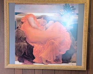Modern "Flaming June" Print in vintage frame by Frederic Leighton