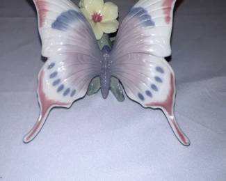 Lladro Figure of Butterfly with Flowers