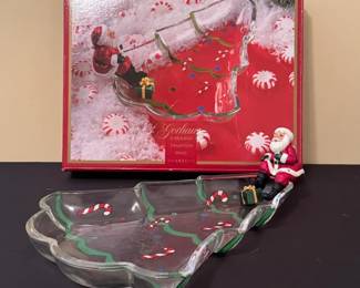 Gorham Winter Follies Candy Dish With Santa