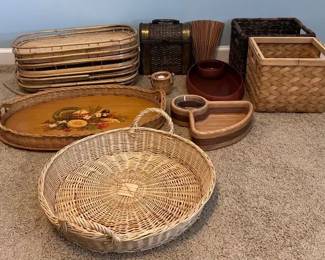 Serving Trays, Chip Servers Bar Decor Wicker More