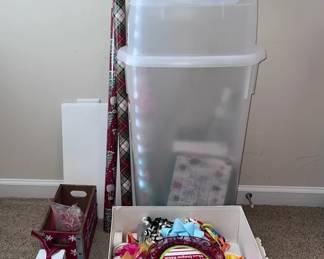 Christmas Ribbons, Wrapping Paper, Boxes More