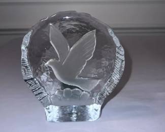 Peace Dove Votive Candle Holder by Jema Glasbruk
