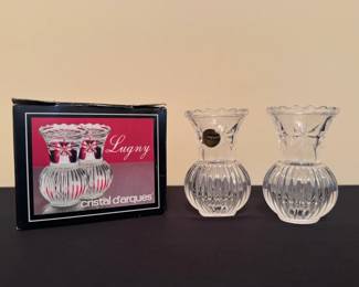 Cristal Darques Lugny Crystal Vases