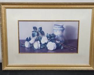 Painting With White Flowers F.Seth