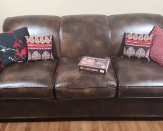 Brown Leather Couch