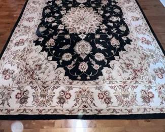 Black Cream Area Rug