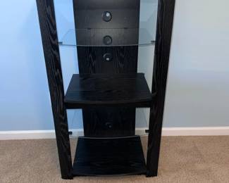 Black Audio Tower 4 Shelves Top