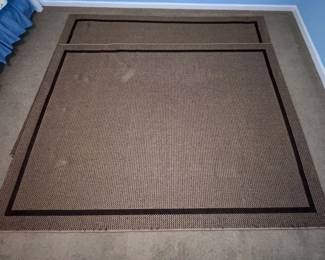 2 Sturdy BrownTan Area Rugs