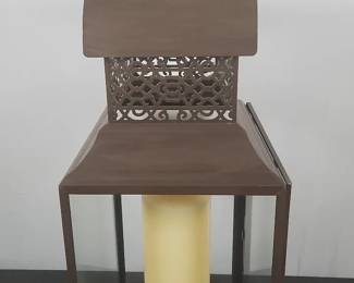 Glass And Metal Candle Lantern