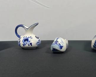 Blue White Collection Of Porcelain Miniatures