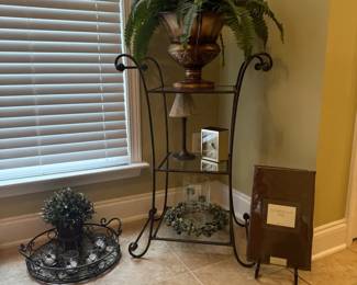 Beautiful Home Decor With Wrought Iron Plant Stand