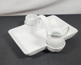 Milk Glass Serving Tray