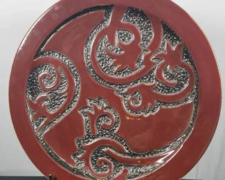 Bombay Ox Red Ceramic Plate