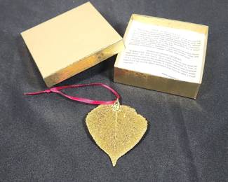 Real Quaking Aspen Leaf Ornament
