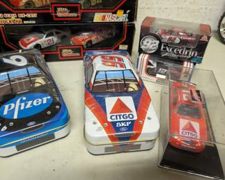 Race car shaped tins