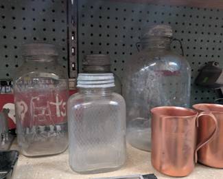 Old glass bottles