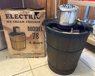 Vintage ice cream maker!