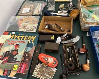 Pipes, vintage books, and more!