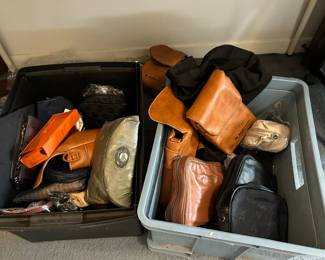 Leather purses and bags