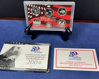 2004S US Mint Silver State Quarters proof set