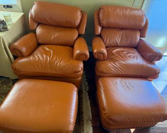 HERMES COLOR PUFFER RECLINERS WITH OTTOMAN