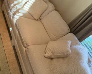 Perfect white neutral sofa for any flavor room!