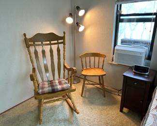 Very Heavy Solid Wood Rocking Chair – Older American-Made, Extremely Sturdy