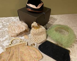 Vintage handbags and ladies hats