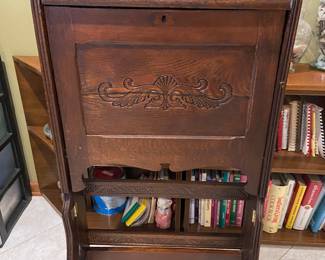 Turn of the Century Antique oak folding Travel Desk