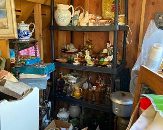 Part of the shed full of every kind of antique & vintage decor!