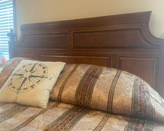 Ornate king headboard and foot board