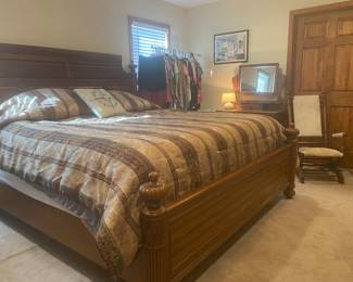 King size bed in master bedroom