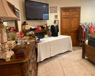 Master bedroom will be the future home of the fabulous jewelry, vintage hats, dresser items, hosiery, handbags, etc