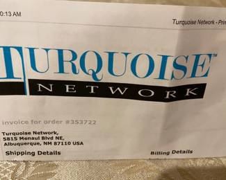Turquoise Networks New in Box turquoise and sterling silver jewelry 