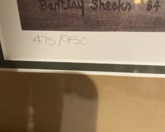 Artwork by Barclay Sheaks, local artist, number 475/950