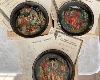 Russian collectible plates with COAs