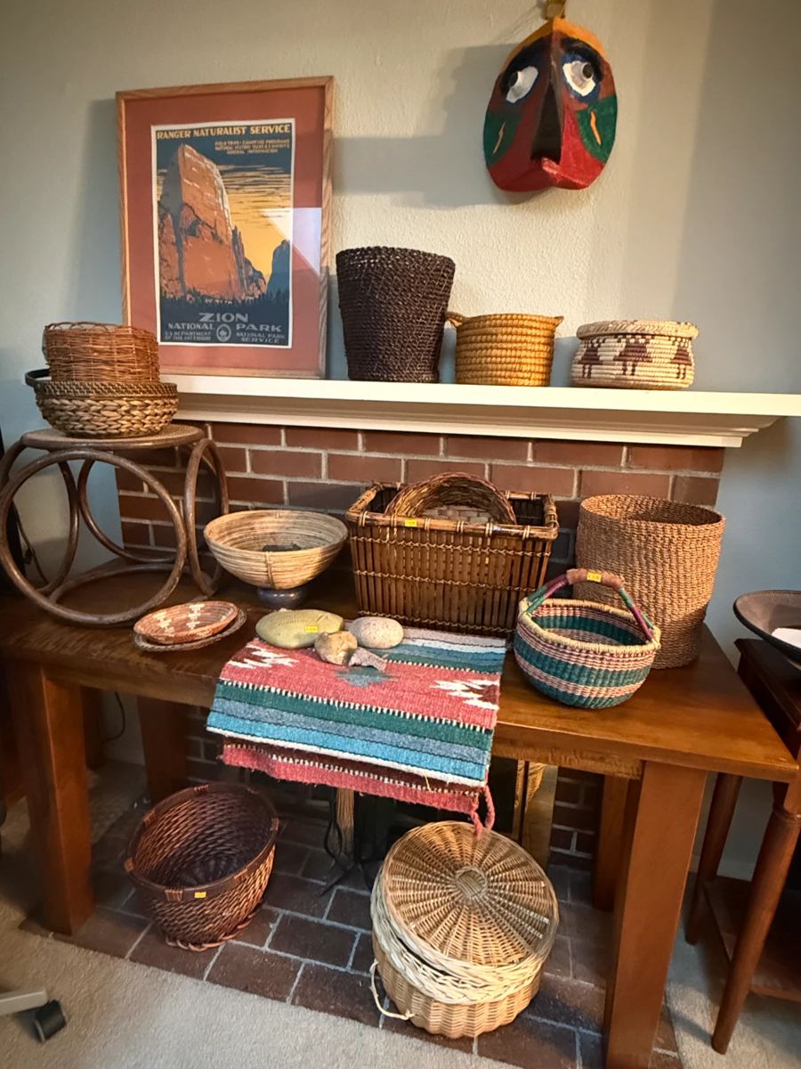 Vintage Baskets, Southwest Baskets, Southwest Art