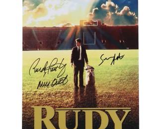 Rudy Ruettiger & Sean Astin Signed "Rudy" 12x18 Photo Inscribed "Never Quit"