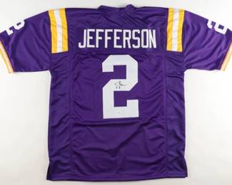 Justin Jefferson Signed LSU College Style Jersey