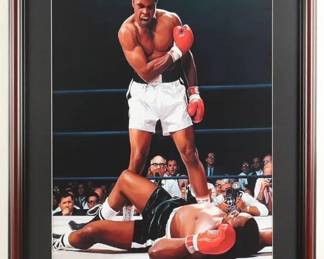 Muhammad Ali Signed Custom Framed Cut Display with Art Print