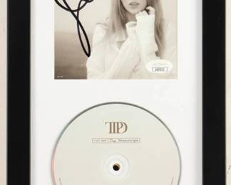 Taylor Swift Signed Custom Framed "Tortured Poets Department" CD Insert Display with Disc