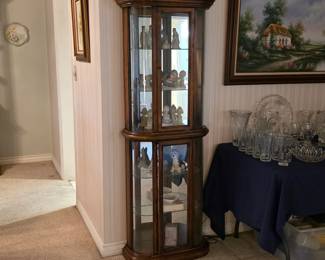 Vintage curio display cabinets