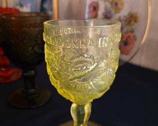 Vintage Madonna Inn Wild Rose water goblets