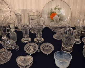 Vintage crystal and glass