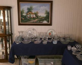 Vintage crystal and glass