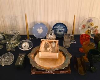 Vintage crystal and glass