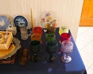 Vintage Madonna Inn Wild Rose water goblets