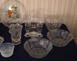 Vintage crystal and glass