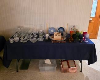 Vintage crystal and glass